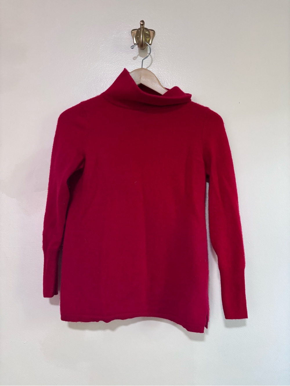 Talbots 100% Cashmere Red Turtle Neck Sweater S